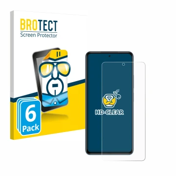 Parte frontale di una confezione del prodotto con il logo del marchio BROTECT. Accanto è raffigurato il dispositivo Xiaomi Poc