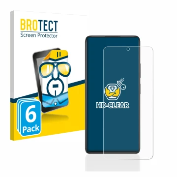 Parte frontale di una confezione del prodotto con il logo del marchio BROTECT. Accanto è raffigurato il dispositivo Xiaomi Red
