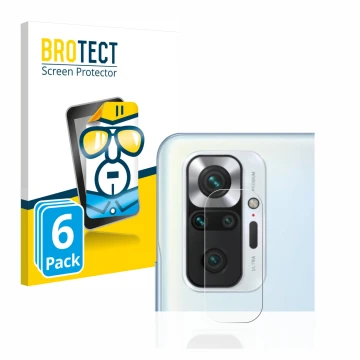 Parte frontale di una confezione del prodotto con il logo del marchio BROTECT. Accanto è raffigurato il dispositivo Xiaomi Red