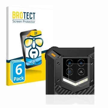 Parte frontale di una confezione del prodotto con il logo del marchio BROTECT. Accanto è raffigurato il dispositivo Oukitel WP