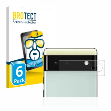 Parte frontale di una confezione del prodotto con il logo del marchio BROTECT. Accanto è raffigurato il dispositivo Google Pix