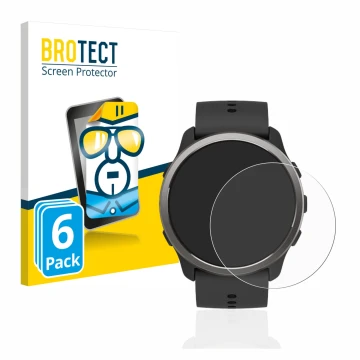 Parte frontale di una confezione del prodotto con il logo del marchio BROTECT. Accanto è raffigurato il dispositivo Suunto 5 P