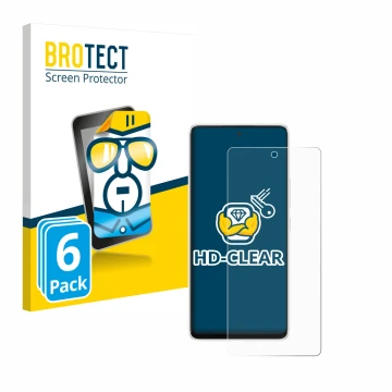 Parte frontale di una confezione del prodotto con il logo del marchio BROTECT. Accanto è raffigurato il dispositivo Samsung Ga