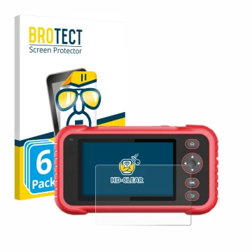 Parte frontale di una confezione del prodotto con il logo del marchio BROTECT. Accanto è raffigurato il dispositivo Launch CRP