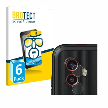 Parte frontale di una confezione del prodotto con il logo del marchio BROTECT. Accanto è raffigurato il dispositivo Samsung Ga