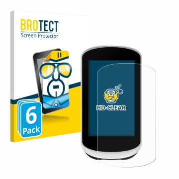 Parte frontale di una confezione del prodotto con il logo del marchio BROTECT. Accanto è raffigurato il dispositivo Garmin Edg