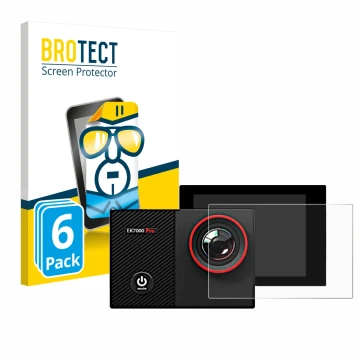 Parte frontale di una confezione del prodotto con il logo del marchio BROTECT. Accanto è raffigurato il dispositivo Akaso EK70