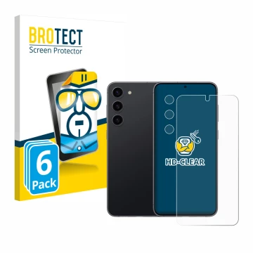 Parte frontale di una confezione del prodotto con il logo del marchio BROTECT. Accanto è raffigurato il dispositivo Samsung Ga