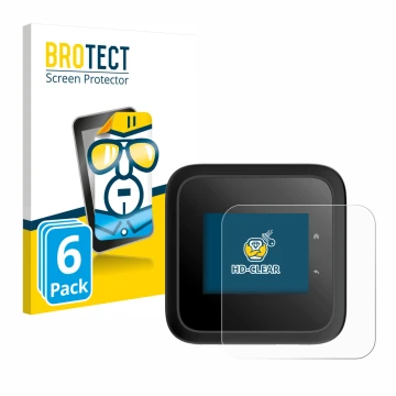 Parte frontale di una confezione del prodotto con il logo del marchio BROTECT. Accanto è raffigurato il dispositivo Netgear Ni