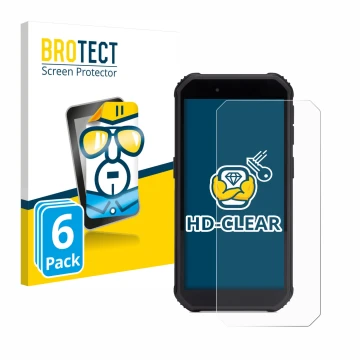 Parte frontale di una confezione del prodotto con il logo del marchio BROTECT. Accanto è raffigurato il dispositivo SkyCaddie 