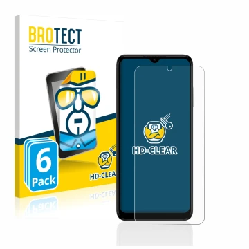 Parte frontale di una confezione del prodotto con il logo del marchio BROTECT. Accanto è raffigurato il dispositivo Nokia G22 