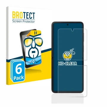 Parte frontale di una confezione del prodotto con il logo del marchio BROTECT. Accanto è raffigurato il dispositivo Oppo Find 