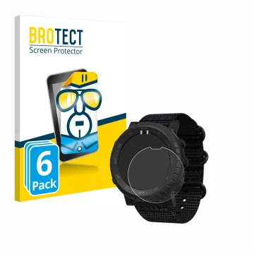 Parte frontale di una confezione del prodotto con il logo del marchio BROTECT. Accanto è raffigurato il dispositivo Suunto Cor