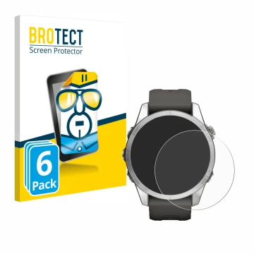 Parte frontale di una confezione del prodotto con il logo del marchio BROTECT. Accanto è raffigurato il dispositivo Garmin Fen
