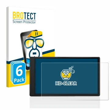 Parte frontale di una confezione del prodotto con il logo del marchio BROTECT. Accanto è raffigurato il dispositivo Garmin Dri