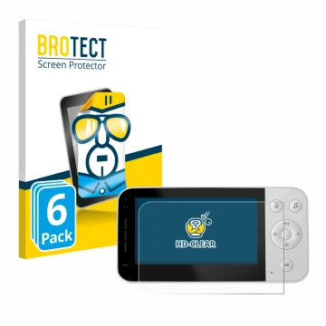 Parte frontale di una confezione del prodotto con il logo del marchio BROTECT. Accanto è raffigurato il dispositivo Philips Av