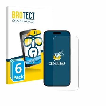 Parte frontale di una confezione del prodotto con il logo del marchio BROTECT. Accanto è raffigurato il dispositivo Apple iPho