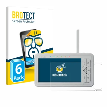 Parte frontale di una confezione del prodotto con il logo del marchio BROTECT. Accanto è raffigurato il dispositivo Babysense 