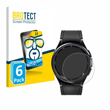 Parte frontale di una confezione del prodotto con il logo del marchio BROTECT. Accanto è raffigurato il dispositivo Samsung Ga
