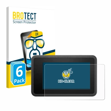 Parte frontale di una confezione del prodotto con il logo del marchio BROTECT. Accanto è raffigurato il dispositivo DJI Osmo A