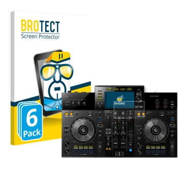 Parte frontale di una confezione del prodotto con il logo del marchio BROTECT. Accanto è raffigurato il dispositivo Pioneer XD