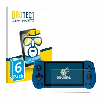 Parte frontale di una confezione del prodotto con il logo del marchio BROTECT. Accanto è raffigurato il dispositivo Powkiddy X