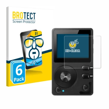 Parte frontale di una confezione del prodotto con il logo del marchio BROTECT. Accanto è raffigurato il dispositivo Hifi Walke