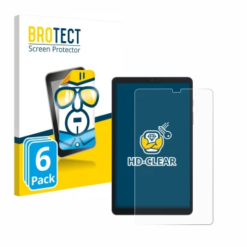 Parte frontale di una confezione del prodotto con il logo del marchio BROTECT. Accanto è raffigurato il dispositivo Blackview 