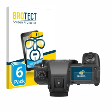 Parte frontale di una confezione del prodotto con il logo del marchio BROTECT. Accanto è raffigurato il dispositivo Fujifilm G
