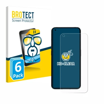 Parte frontale di una confezione del prodotto con il logo del marchio BROTECT. Accanto è raffigurato il dispositivo Nothing Ph