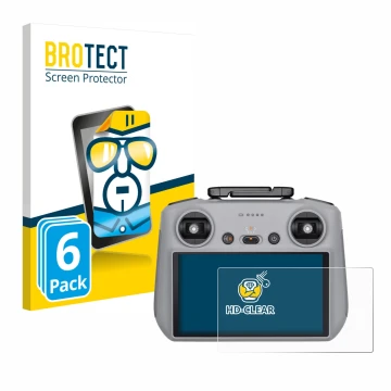 Parte frontale di una confezione del prodotto con il logo del marchio BROTECT. Accanto è raffigurato il dispositivo DJI RC 2 c