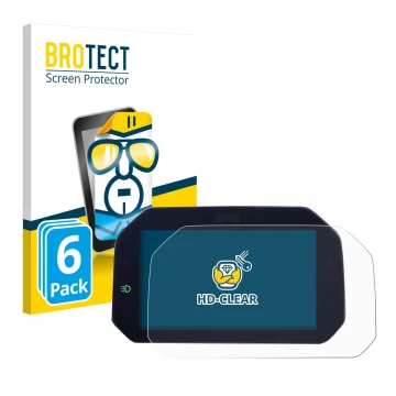 Parte frontale di una confezione del prodotto con il logo del marchio BROTECT. Accanto è raffigurato il dispositivo BMW R 1300