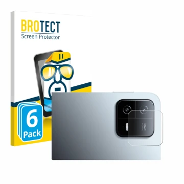 Parte frontale di una confezione del prodotto con il logo del marchio BROTECT. Accanto è raffigurato il dispositivo Xiaomi Pad