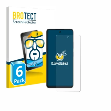 Parte frontale di una confezione del prodotto con il logo del marchio BROTECT. Accanto è raffigurato il dispositivo Infinix Sm