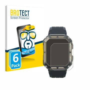Parte frontale di una confezione del prodotto con il logo del marchio BROTECT. Accanto è raffigurato il dispositivo Blackview 