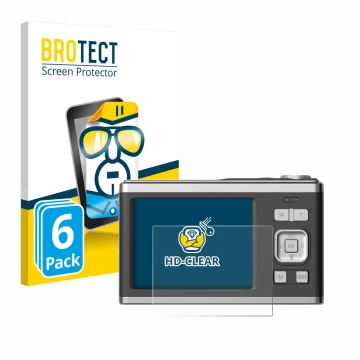 Parte frontale di una confezione del prodotto con il logo del marchio BROTECT. Accanto è raffigurato il dispositivo Rollei Com