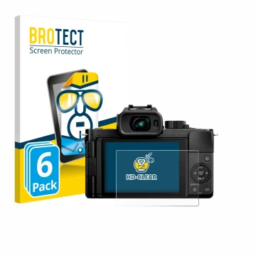 Parte frontale di una confezione del prodotto con il logo del marchio BROTECT. Accanto è raffigurato il dispositivo Panasonic 