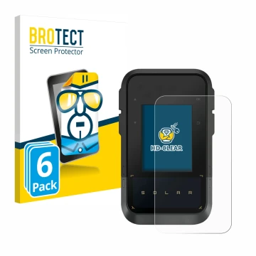 Parte frontale di una confezione del prodotto con il logo del marchio BROTECT. Accanto è raffigurato il dispositivo Garmin eTr