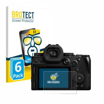 Parte frontale di una confezione del prodotto con il logo del marchio BROTECT. Accanto è raffigurato il dispositivo Panasonic 