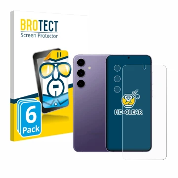 Parte frontale di una confezione del prodotto con il logo del marchio BROTECT. Accanto è raffigurato il dispositivo Samsung Ga