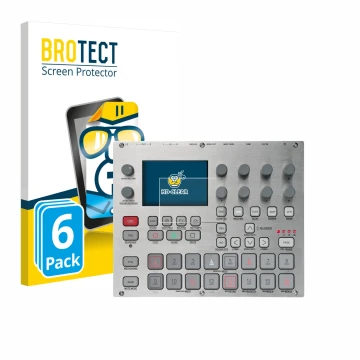 Parte frontale di una confezione del prodotto con il logo del marchio BROTECT. Accanto è raffigurato il dispositivo Elektron S