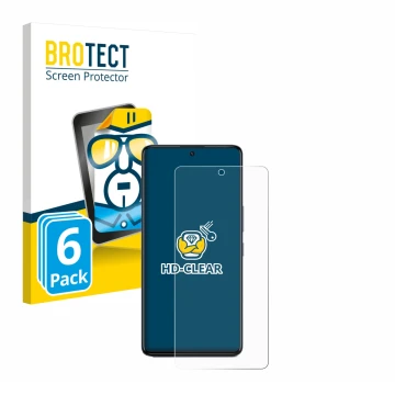 Parte frontale di una confezione del prodotto con il logo del marchio BROTECT. Accanto è raffigurato il dispositivo Infinix GT
