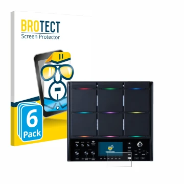 Parte frontale di una confezione del prodotto con il logo del marchio BROTECT. Accanto è raffigurato il dispositivo Roland SPD