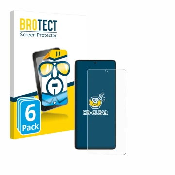 Parte frontale di una confezione del prodotto con il logo del marchio BROTECT. Accanto è raffigurato il dispositivo Xiaomi Poc