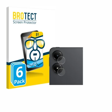 Parte frontale di una confezione del prodotto con il logo del marchio BROTECT. Accanto è raffigurato il dispositivo Xiaomi Red