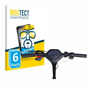 Parte frontale di una confezione del prodotto con il logo del marchio BROTECT. Accanto è raffigurato il dispositivo Segway Nin