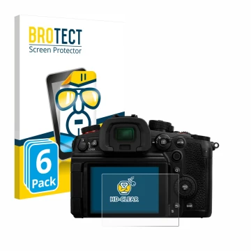 Parte frontale di una confezione del prodotto con il logo del marchio BROTECT. Accanto è raffigurato il dispositivo Panasonic 