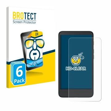 Parte frontale di una confezione del prodotto con il logo del marchio BROTECT. Accanto è raffigurato il dispositivo Xiaomi Moa