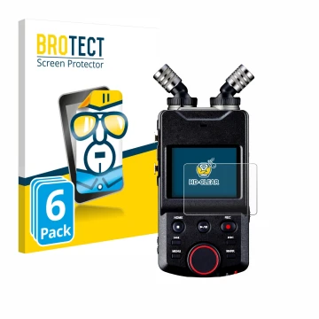 Parte frontale di una confezione del prodotto con il logo del marchio BROTECT. Accanto è raffigurato il dispositivo Tascam Por