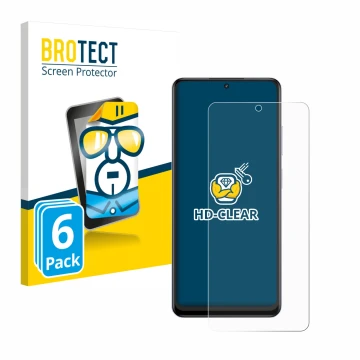 Parte frontale di una confezione del prodotto con il logo del marchio BROTECT. Accanto è raffigurato il dispositivo realme 12 